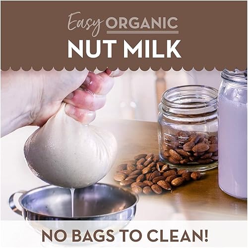 Miniatura 6 de Gasa de queso de algodón orgánico sin blanquear para colar 2 cuadrados con dobladillo reutilizables certificado GOTS colador reutilizable fino