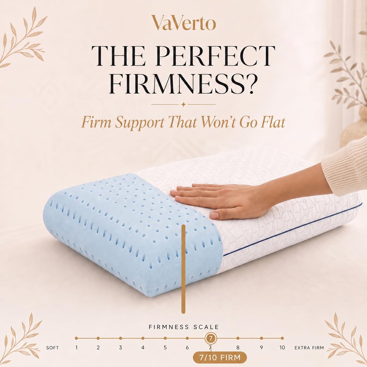 Almohada de espuma viscoelástica de gel refrescante, 1 paquete, almohadas de cama de tamaño estándar para dormir, firmeza media, almohada para dormir de espalda, estómago y lado, alivio del dolor de