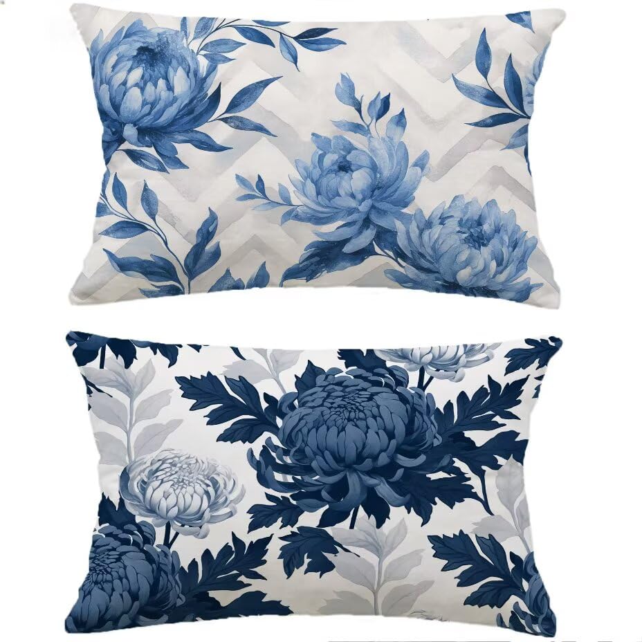 Coussin Lombaire Extérieur 40x80 Anti-Humidité | Housse de Jardin Bleu Marine M-P45