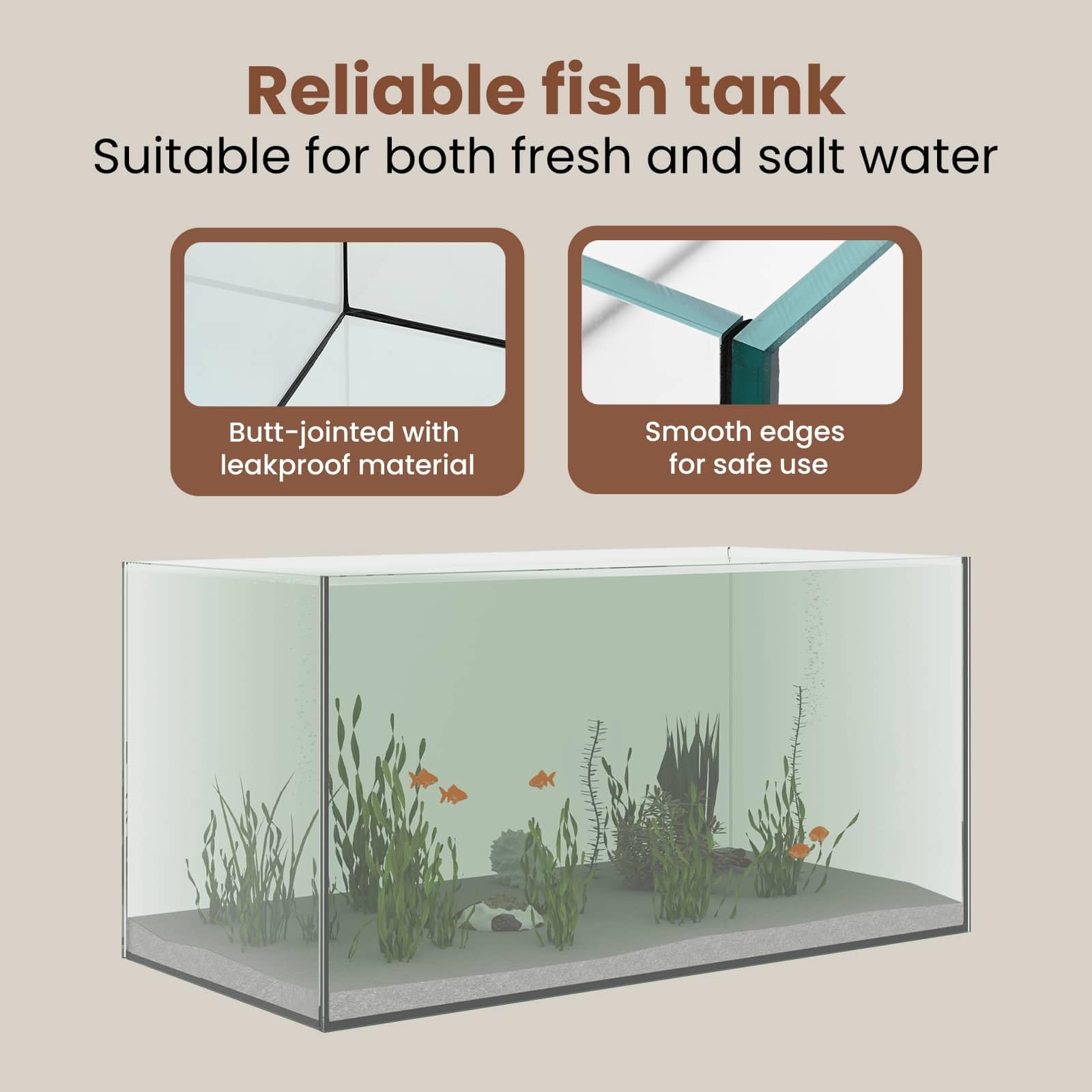 vidaXL Acquario con archiviazione Trasparente 60 x 30 x 30 cm Vetro, Espositore per Acquario, Tank in Vetro Moderno, Palla Panoramica per Pesci, Interno, Esterno, Rifugio Sicuro