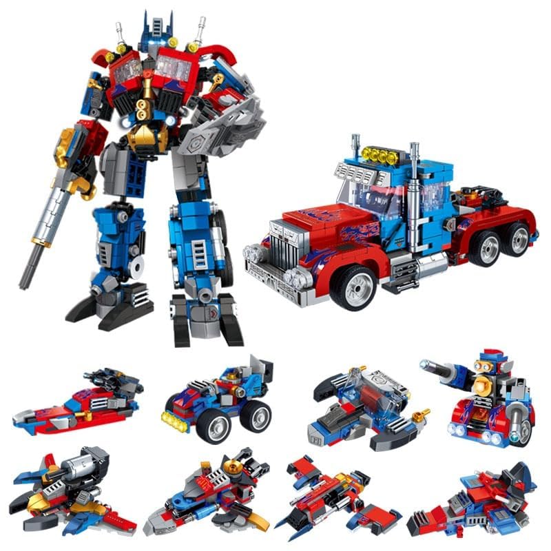 SKY LINE OCEAN 8-in-2 Robot Building Block Set, 769+ PCS Transforming Mech Models Construction Kit, STEM Educational Toy for Ages 14+, Creative Rebuild Play Set, 5-Year Structural Warranty-image-28