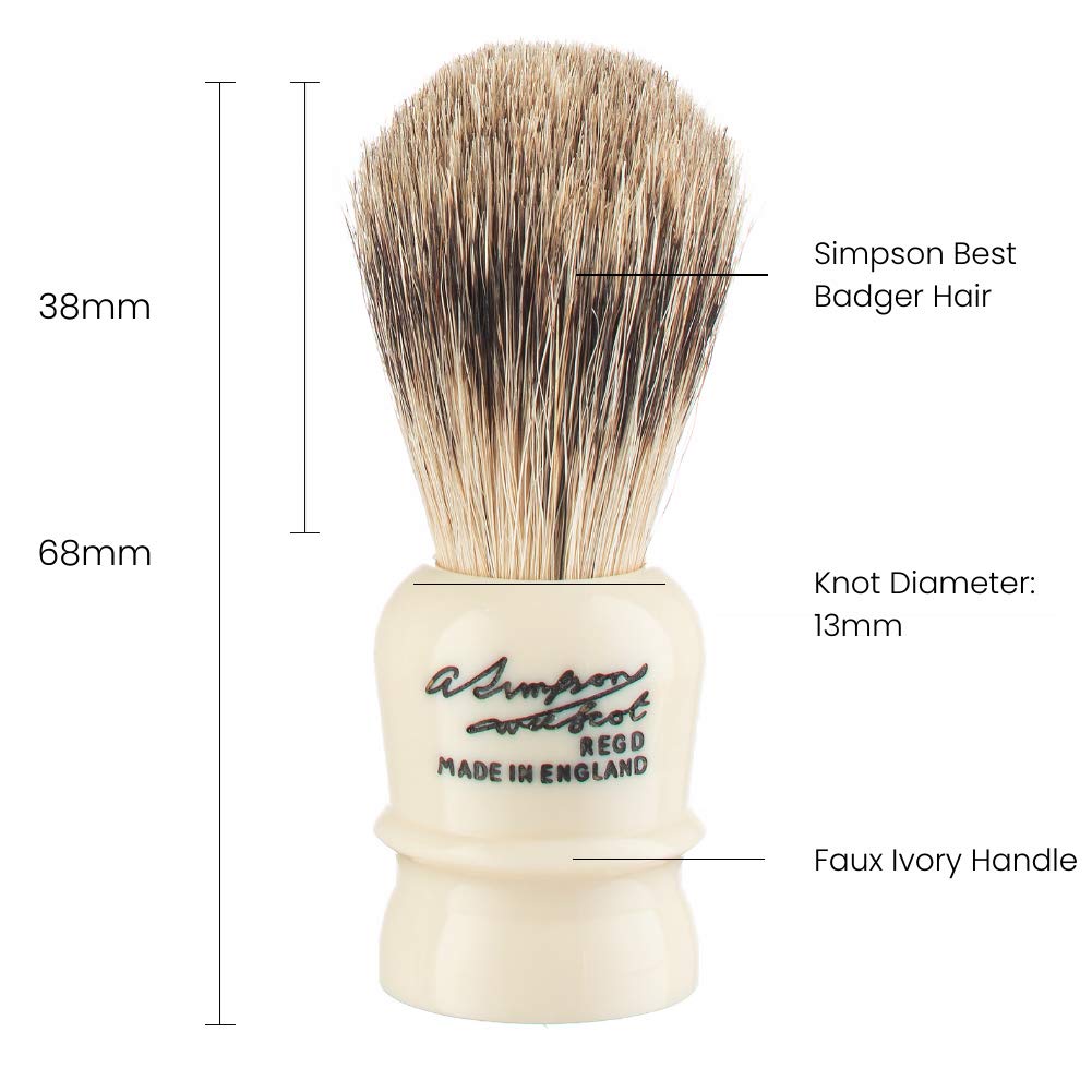 Wee Scot Best Badger Shave Brush 70mm shave brush by Simpson