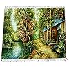 2.5 feet by 2 feet pure handmade silk & wool Rugs world pick garden home art oil painting tapestry