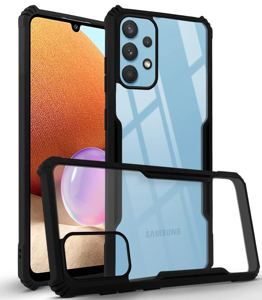 Jkobi Back Cover Case for Samsung Galaxy A32 4G (Shockproof with Polycarbonate Clear Panel | Professional Black) (B0CDCCM8BV) Amazon Price History, Amazon Price Tracker
