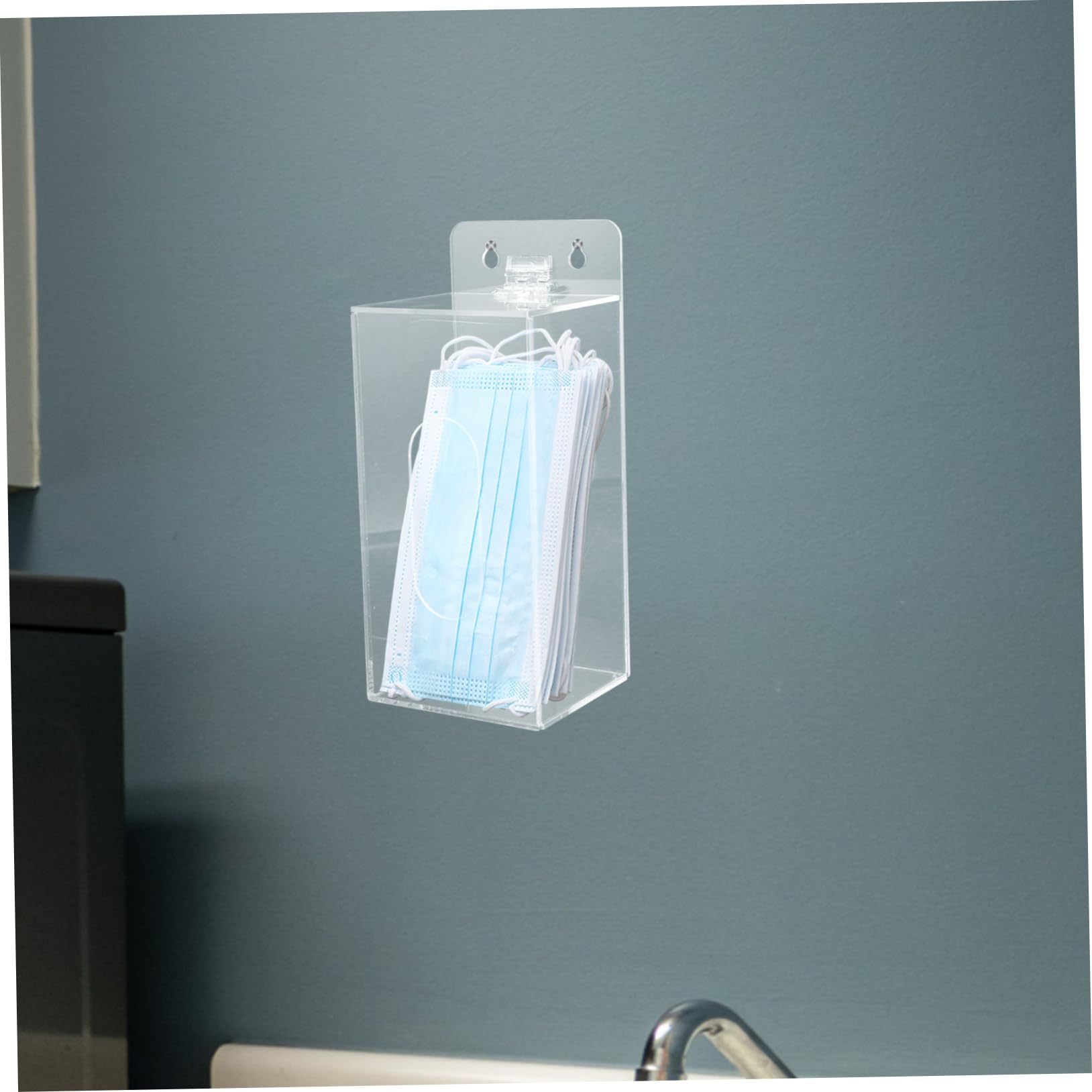 SOLUSTRE Dispenser da Parete per Guanti in Acrilico Trasparente per Laboratori e Ambienti Sanitari