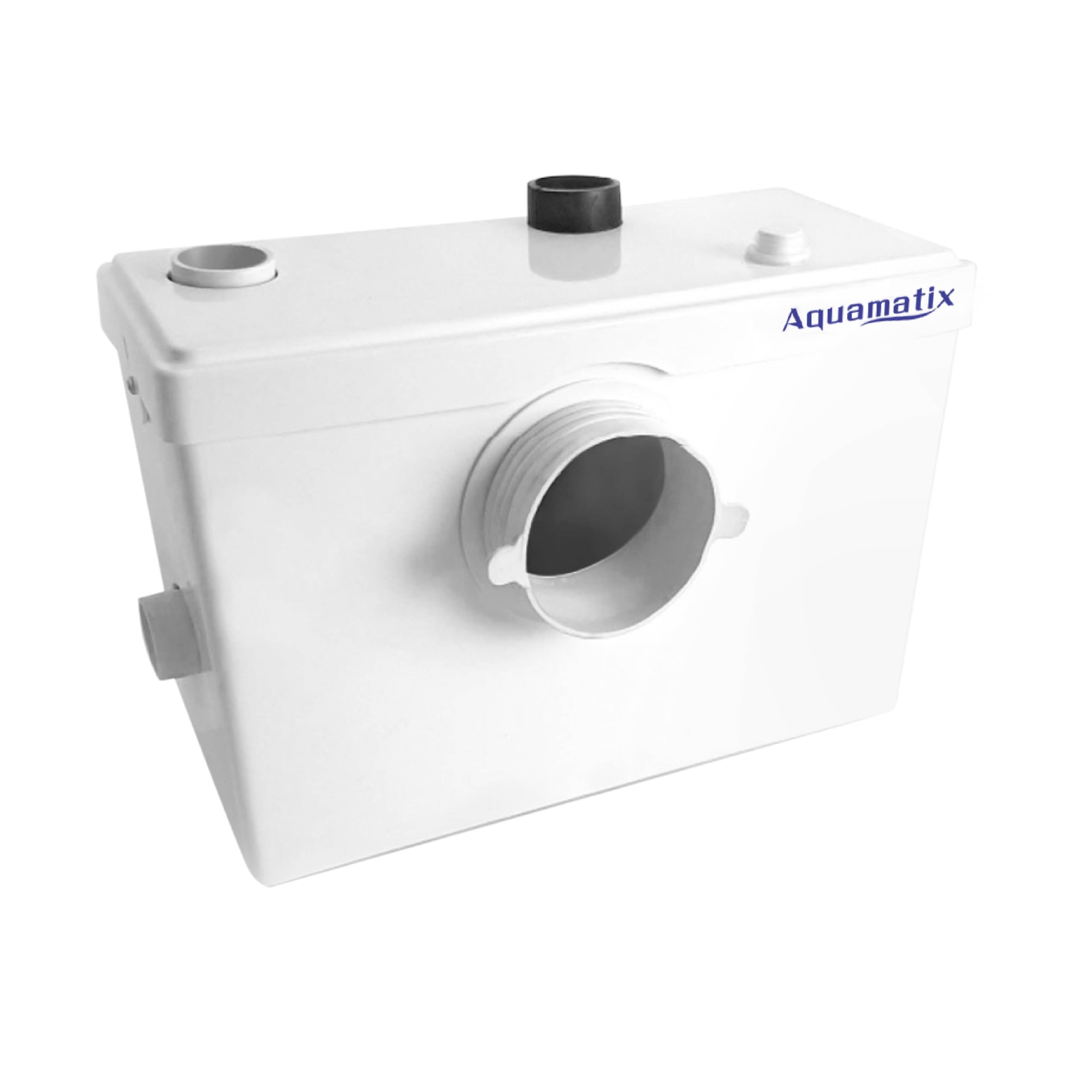 Aquamatix stazione di sollevamento compatta 600 W con trituratore, pompa per acque reflue fino a 10 m di altezza di sollevamento, con 3 ingressi, per WC, doccia e lavandino