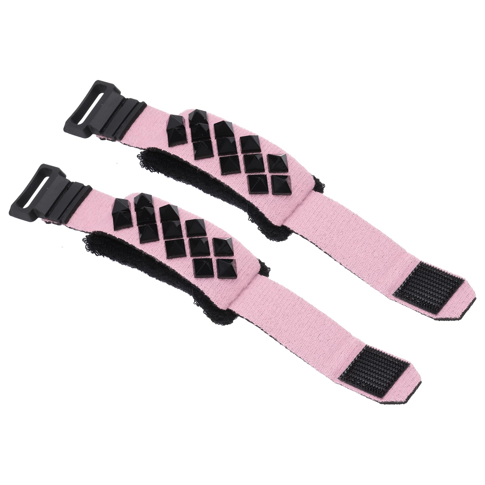 sourcing map Guitar Mute Wrap, 7.1 x 0.9in Adjustable String Dampener Mute Wrap for Guitar Bass Ukulele Musical Instrument Accessories Fretboard Noise Reduction, Punk Round Stud-Pink