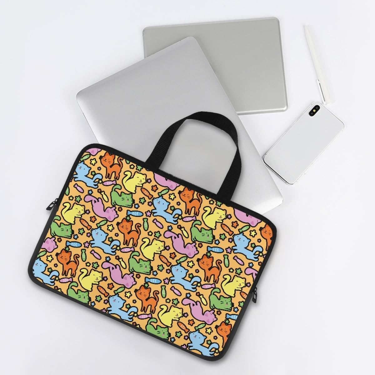 Surwin Stampa 3D Custodia Borsa per Laptop con Manici,Conchiglie Compatibile con 10-17 Pollici Computer Portatile, Custodia Protettiva PC Impermeabile Sleeve per Laptop (15,Farfalla