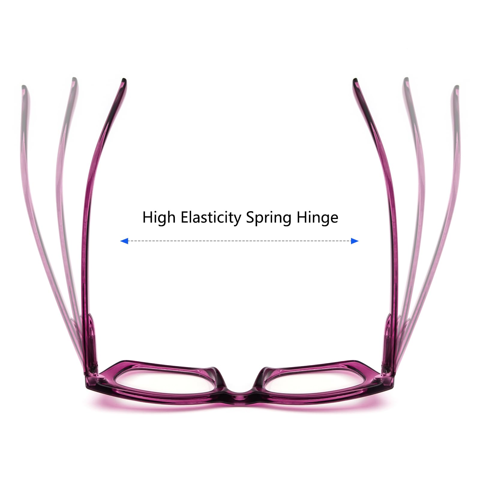 REAVEE Oprah Style Lesebrille Damen Blau Blockiert Licht Niedliche Übergroße Quadratische Computerleser Federringe, Blumenmuster / Rosa / Tee, 3.00