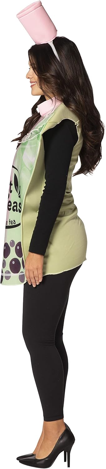 Rasta Imposta Bubble Tea Costume Boba Pearl Milk Womens Mens Dress Up Party Drink Halloween Costumes, Adult One Size