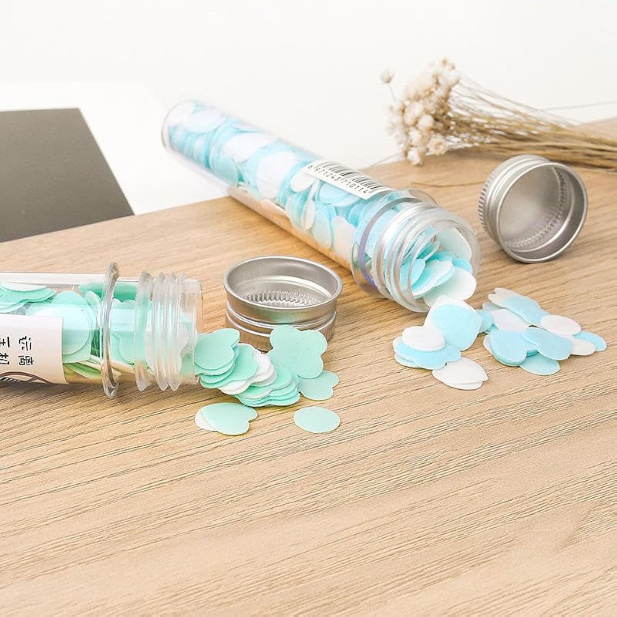 Travel Soft Paper Soap Flower Design, Tube Shape Bottle, 6 Pack