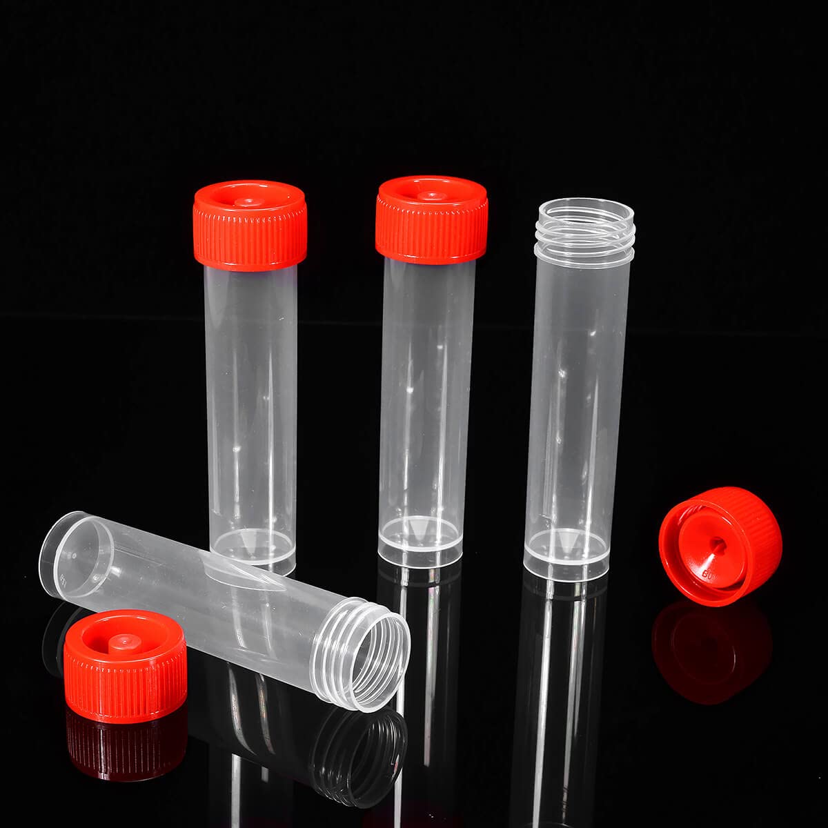 BKMAMLAB 30ml Plastic Small Vials with Screw Caps Sample Tubes,PP Material, Free from DNase, RNase, Human DNA(30pcs)