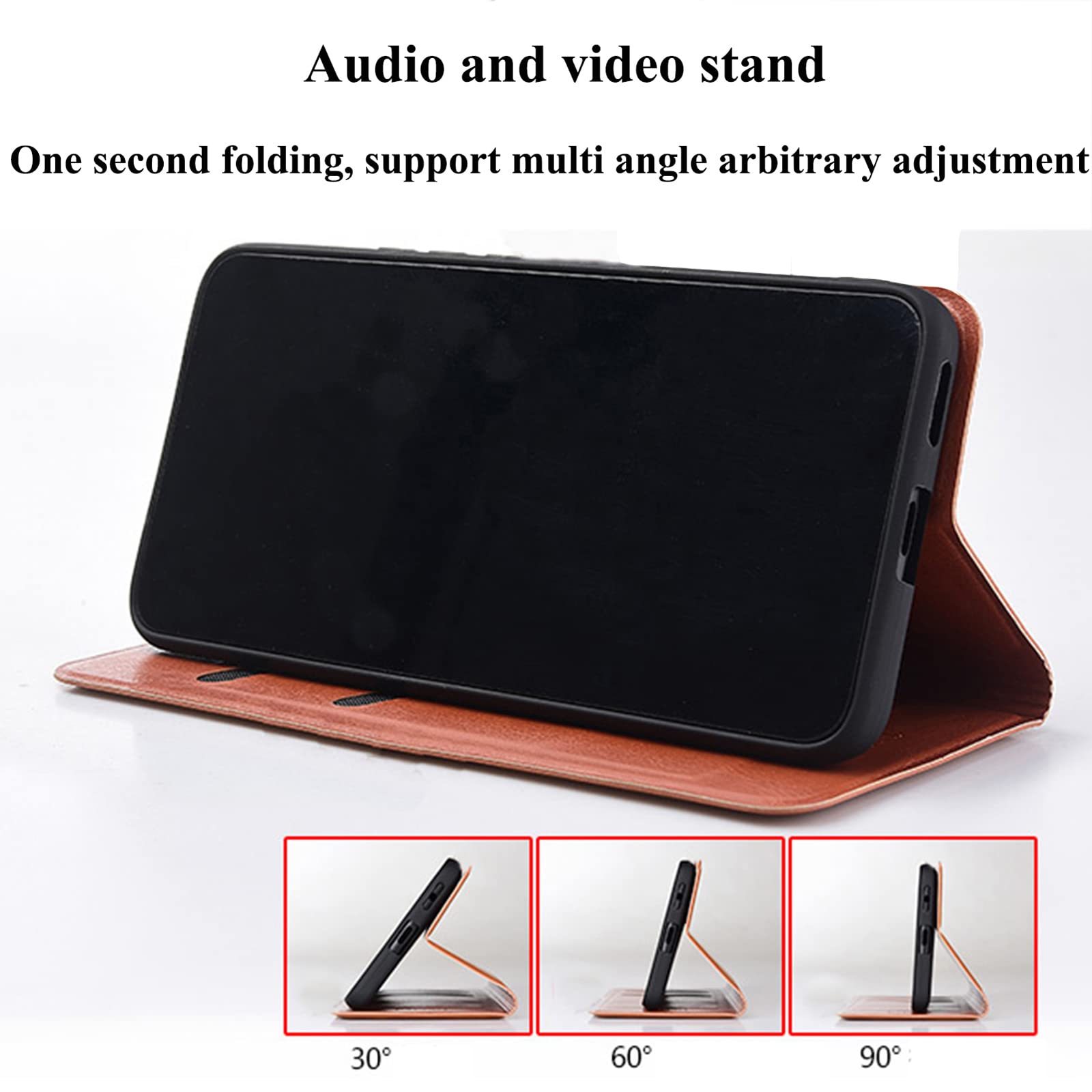 FMPCUON Cover per iPhone 13 Pro,Flip Caso in PU Pelle Premium Portafoglio Custodia per iPhone 13 Pro,[Kickstand][Slot per Schede][Chiusura Magnetica],Rosso