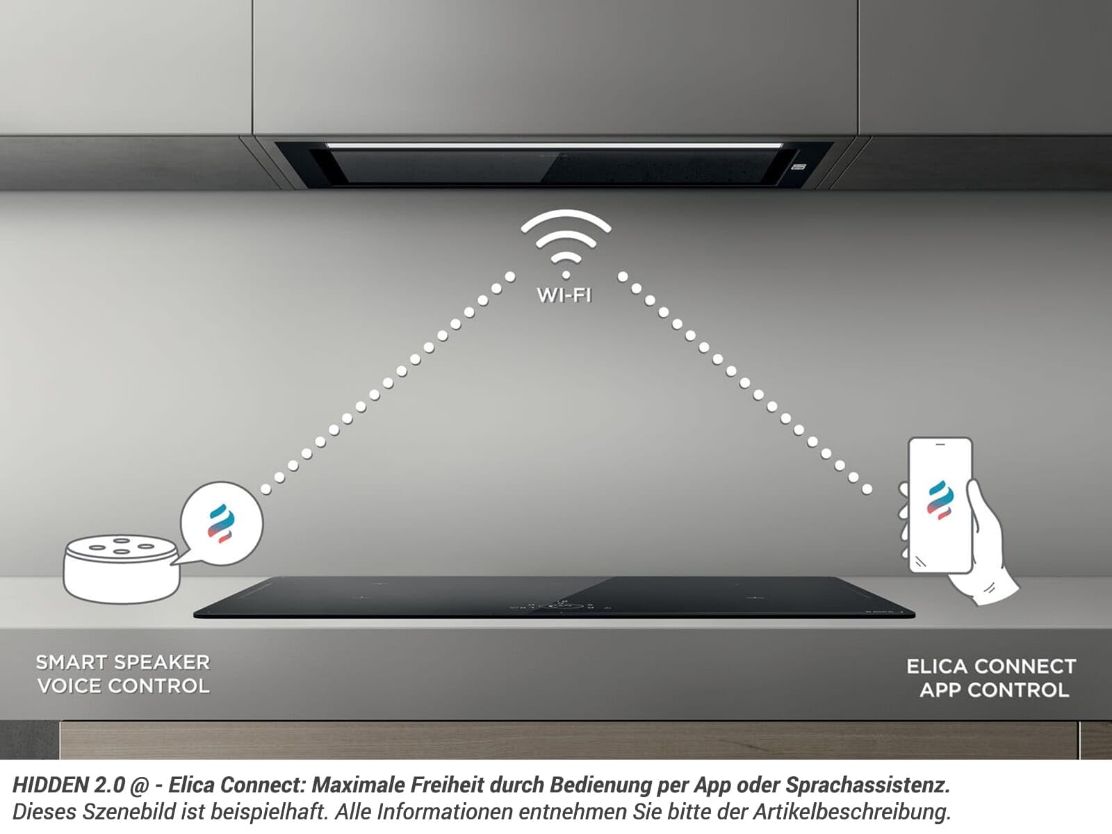 ELICA HIDDEN 2.0 @ IX/A/90 CAPPA ASPIRANTE DA INCASSO 90 CM INOX CONNECTIVITY PRF0164356