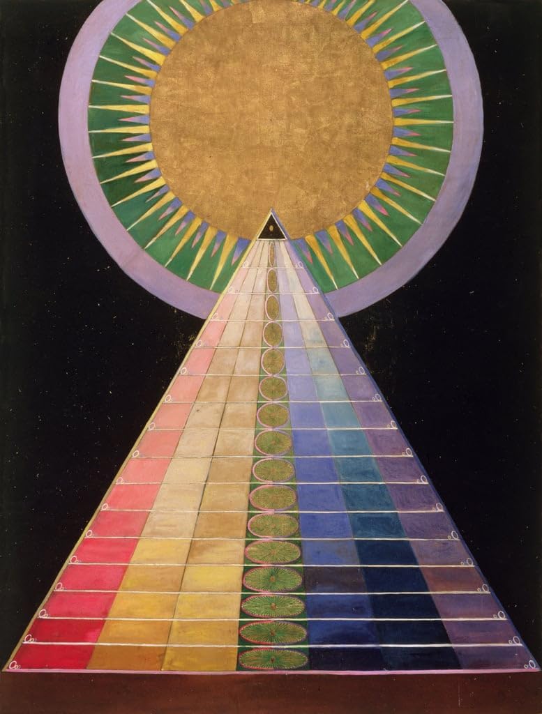 Lienzo de Hilma Af Klint vibrante para dar vida y elegancia vintage a tu dormitorio actual 5