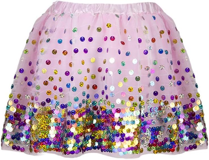 Great Pretenders 44205, Party Fun Sequin Skirt, US Size 4-6 Pink