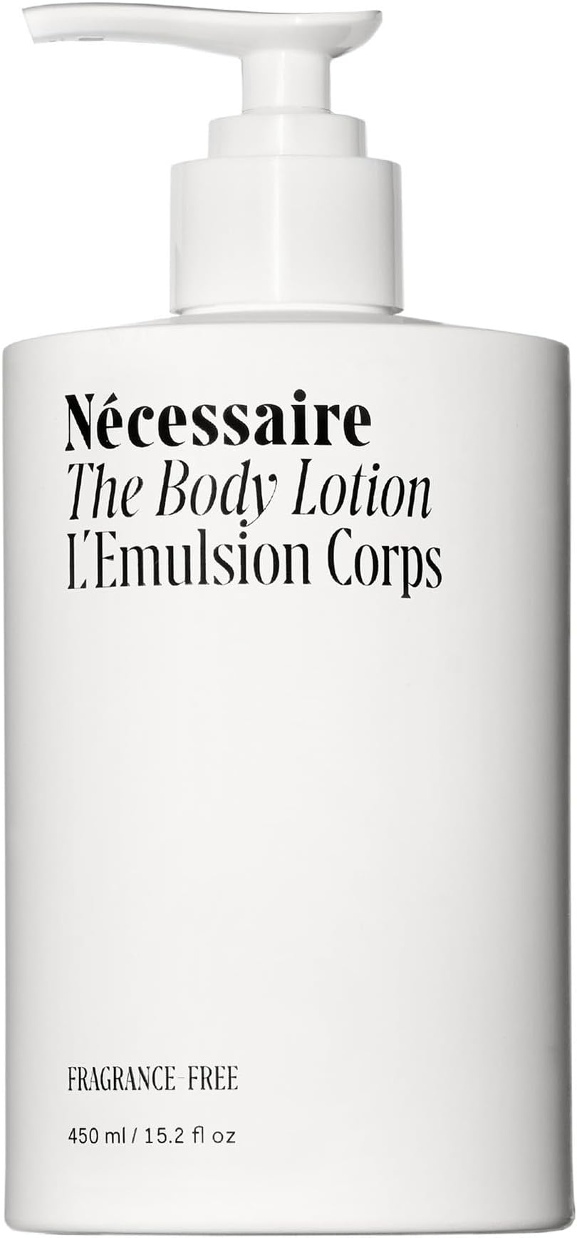 Nécessaire The Body Lotion - Fragrance-Free - Multi-Peptide Moisturizer - Firming Body Lotion for Women + Men. 2.5% Niacinamide. Non-Comedogenic + Hypoallergenic for Sensitive Skin – 450ml/15.2 fl oz
