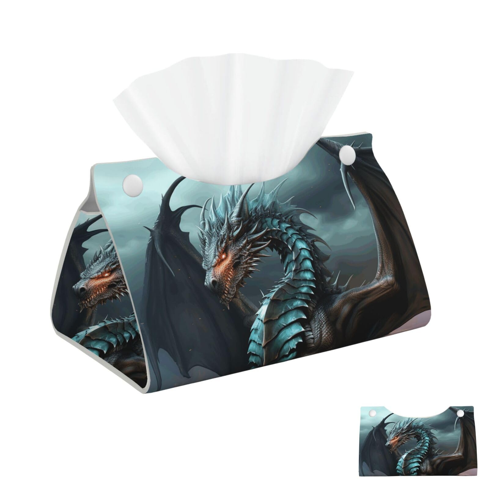 Cool Dragon Tissue Box Cover Square Cube Boxes
