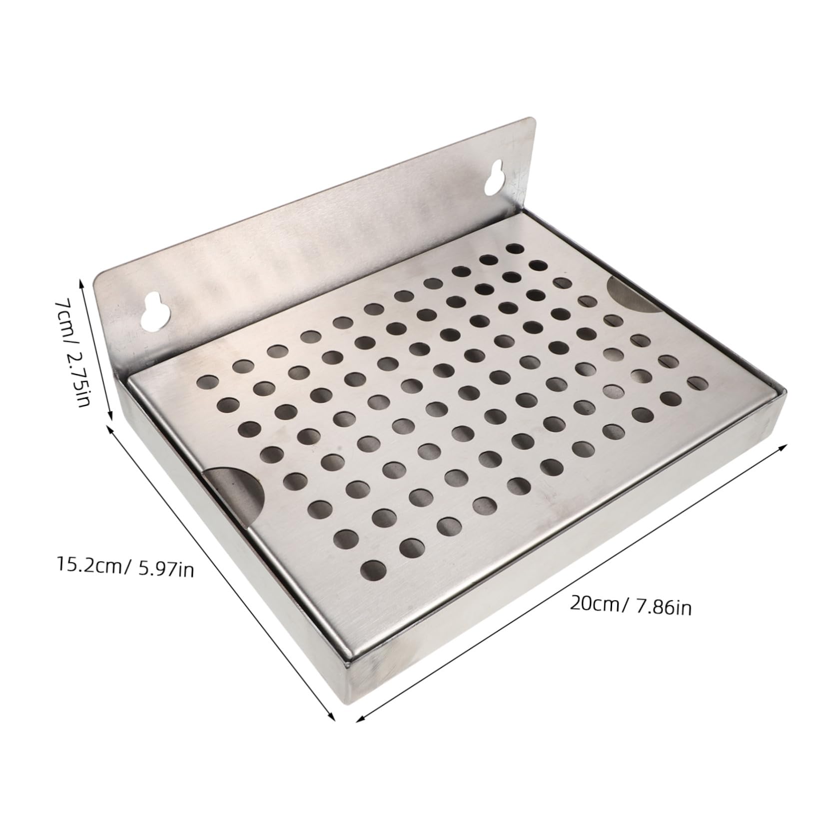 Artibetter Wandmontierte Edelstahl Bier Auffangwanne 20x15, 2x7 cm