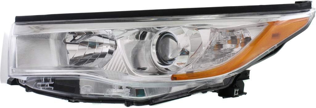 For 2014 2015 2016 Toyota Highlander Headlight Assembly Pair Driver and Passenger Side Chrome w/Bulbs DOT Certified For TO2502221