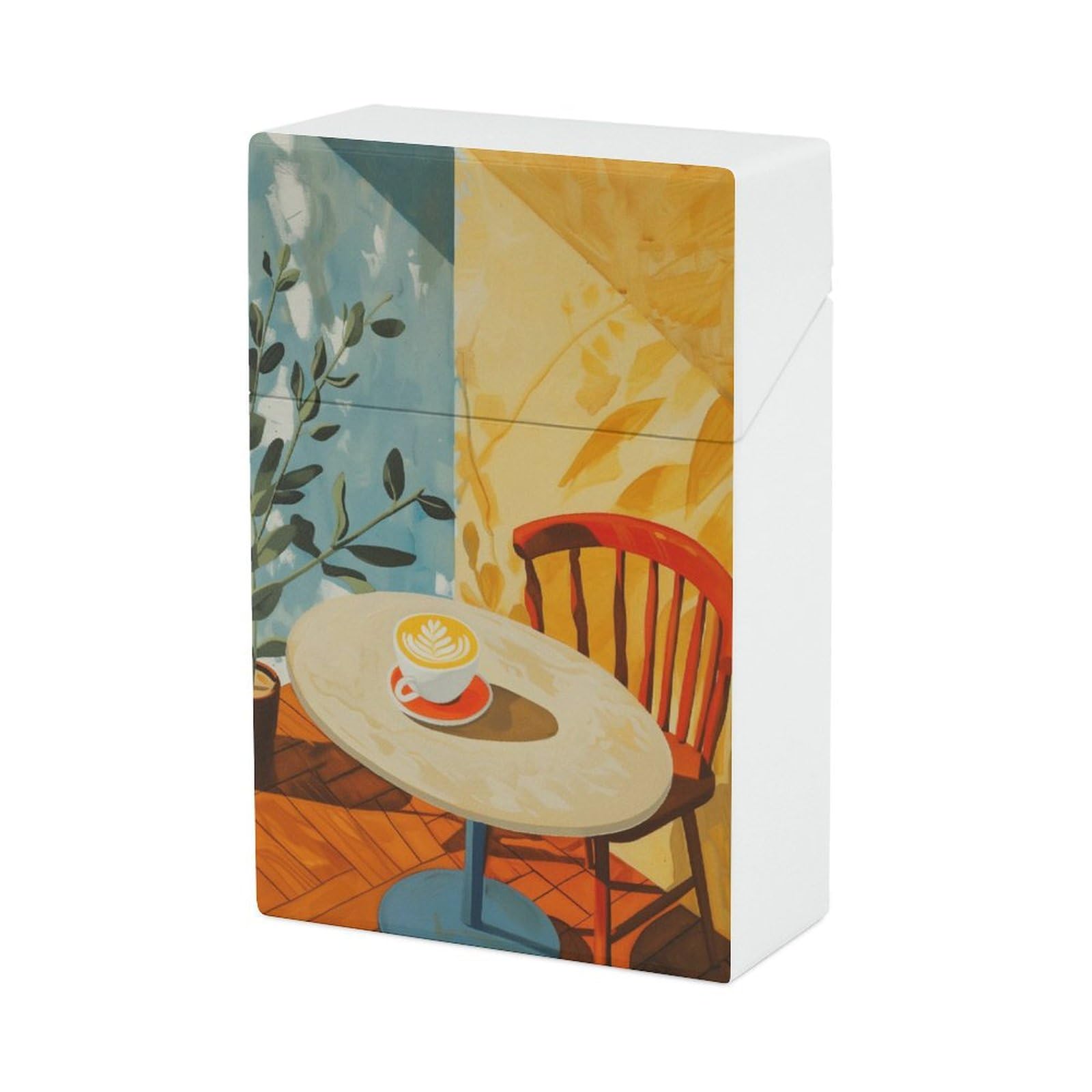 Amazon.com: Vintage Coffee Cigarette Case Beautiful Table Plastic Cigarette  Pocket Holder Flip Open Cigarette Protective Cover Storage Box : Health &  Household