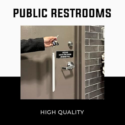 Miniatura 8 de Llavero grande de grado comercial, diseño delgado, llavero largo de alta resistencia, llavero gigante grande para hogares, baños públicos