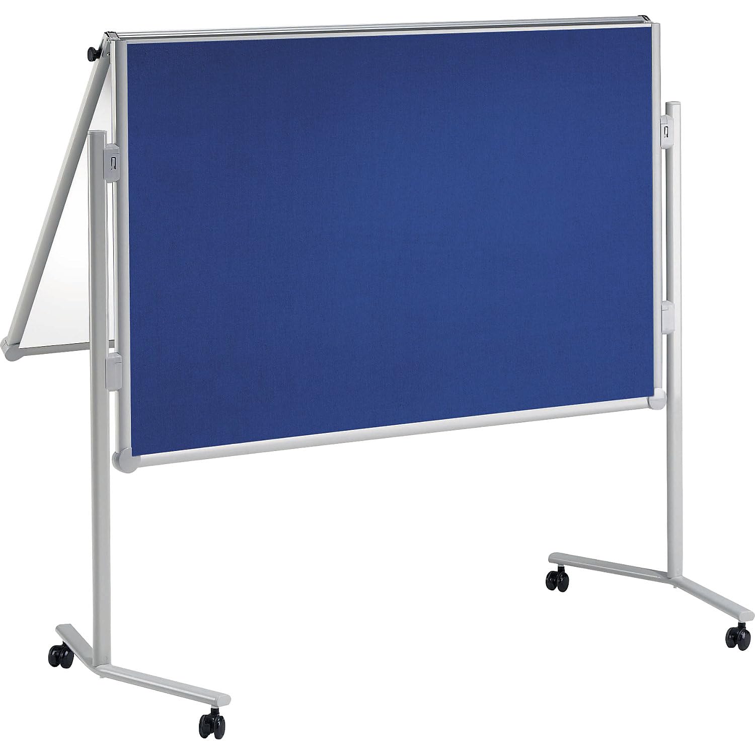 MAUL Moderationstafel Filz, Whiteboard, Flipchart, Pinnwand mit Rollen, 120 x 75 cm, Blau, Weiß MAUL Moderationstafel Filz, Whiteboard, Flipchart, Pinnwand mit Rollen, 120 x 75 cm, Blau, Weiß