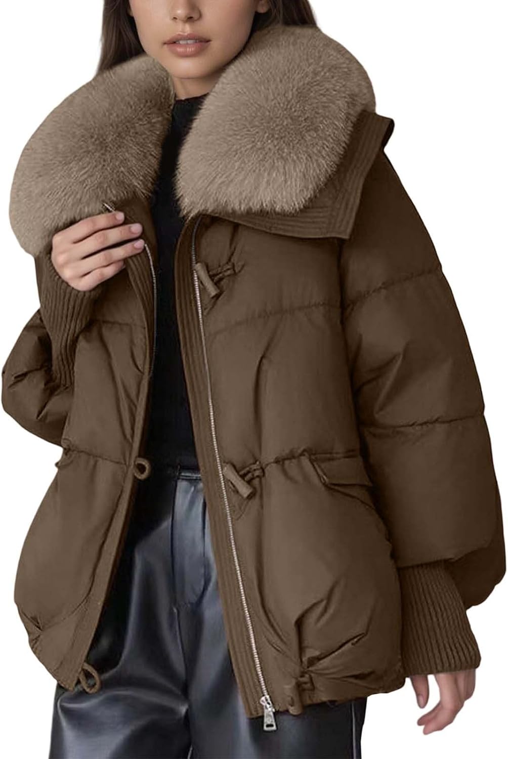 Elegantes Daunenjacke Wasserdicht Damen Bild