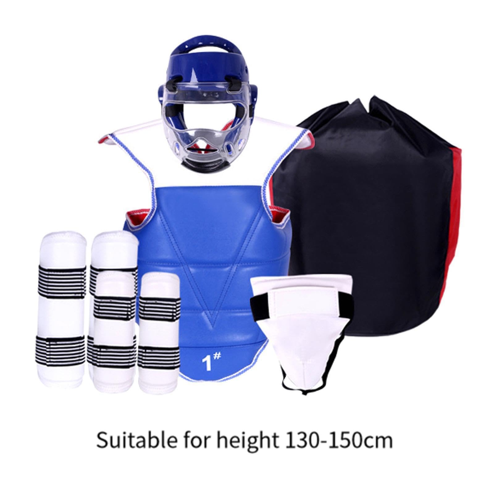 Set di attrezzatura per sparring di karate e taekwondo, casco da boxe, vestibilità comoda, allenamento e sparring nelle arti marziali, attrezzatura