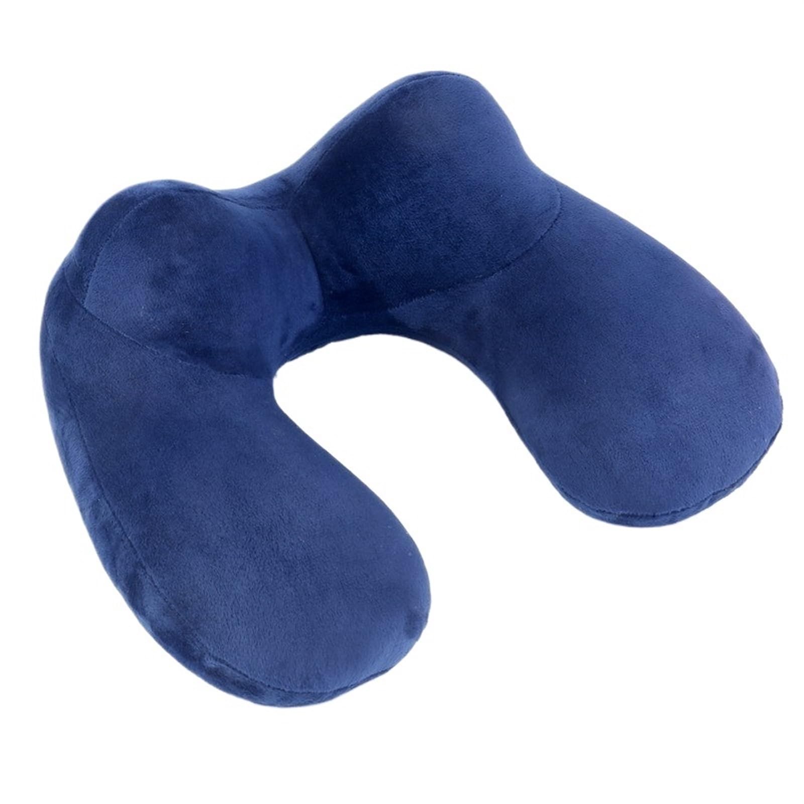 YShiuoL Neck Pillow U-Shape Travel Pillow for Airplane Inflatable Neck Accessories Comfortable Pillows for Sleep Home Textile(Blue)