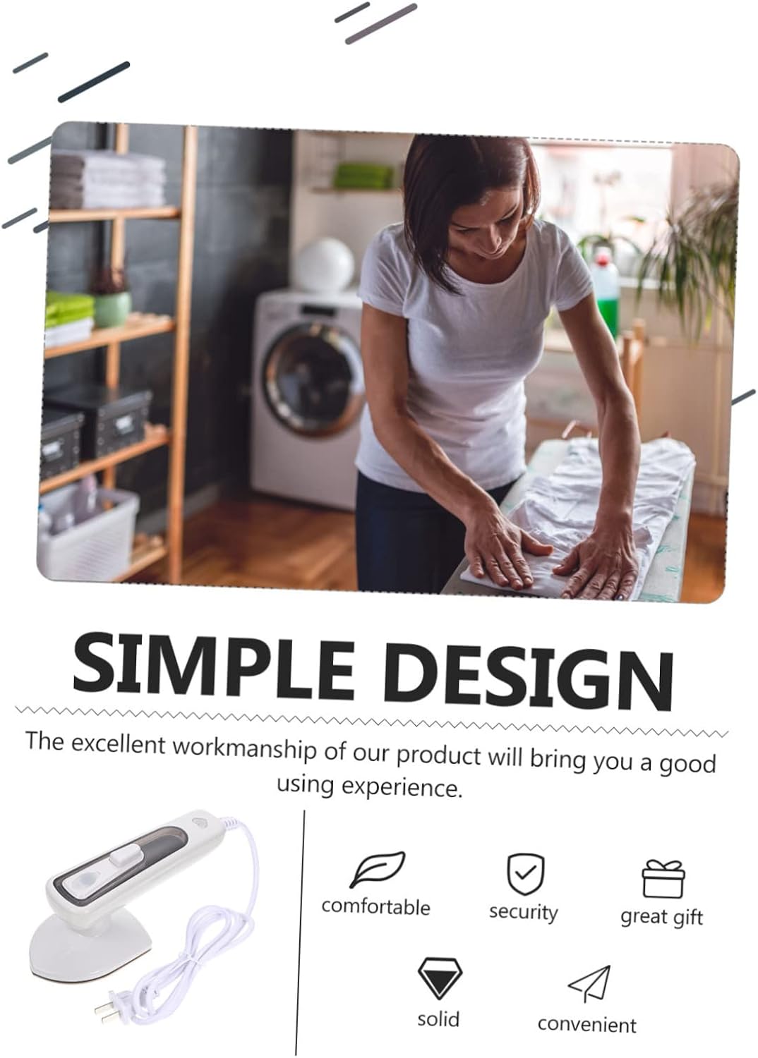 Homoyoyo 1set Portable Handheld Garment Steamer Compact Clothes Iron for Travel Home Use Vertical Horizontal Steaming No Spilling Refreshes Fabrics Effortlessly Us