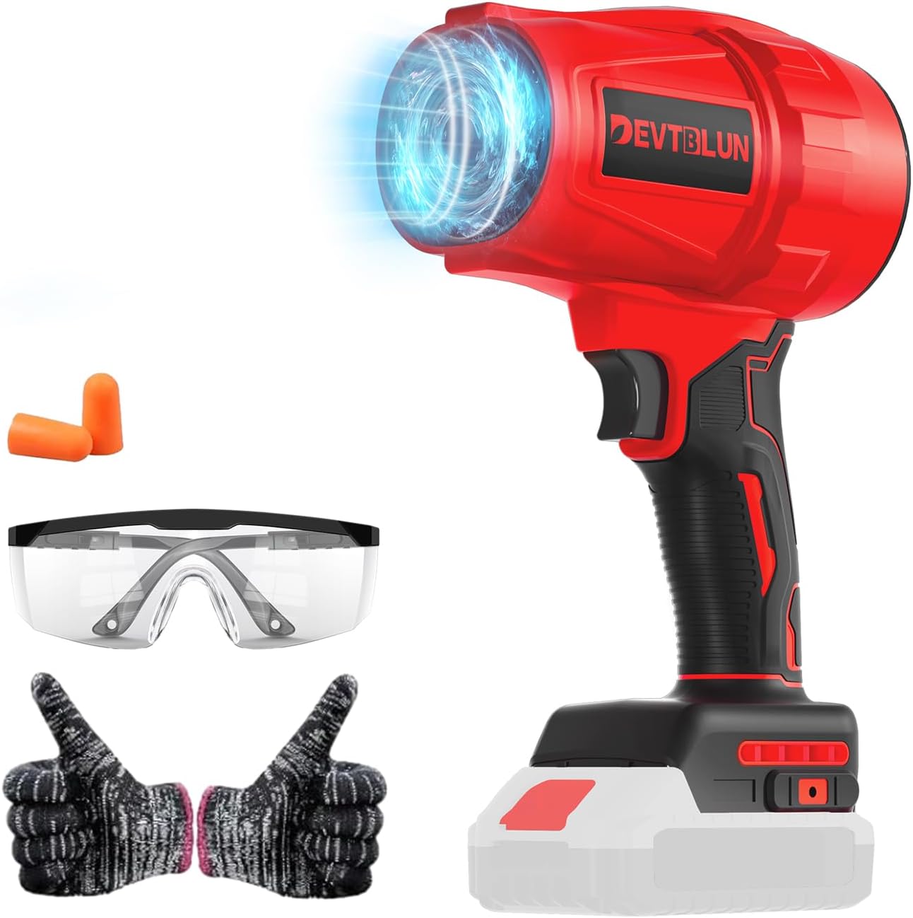 Electric Cordless Leaf Blower for Milwaukee 18V Battery,125MPH&500G Handheld Leaf Blowers Battery Powered,Turbo Jet Dust Air Blower for Patio Cleaning,Lawn Care(No Battery)