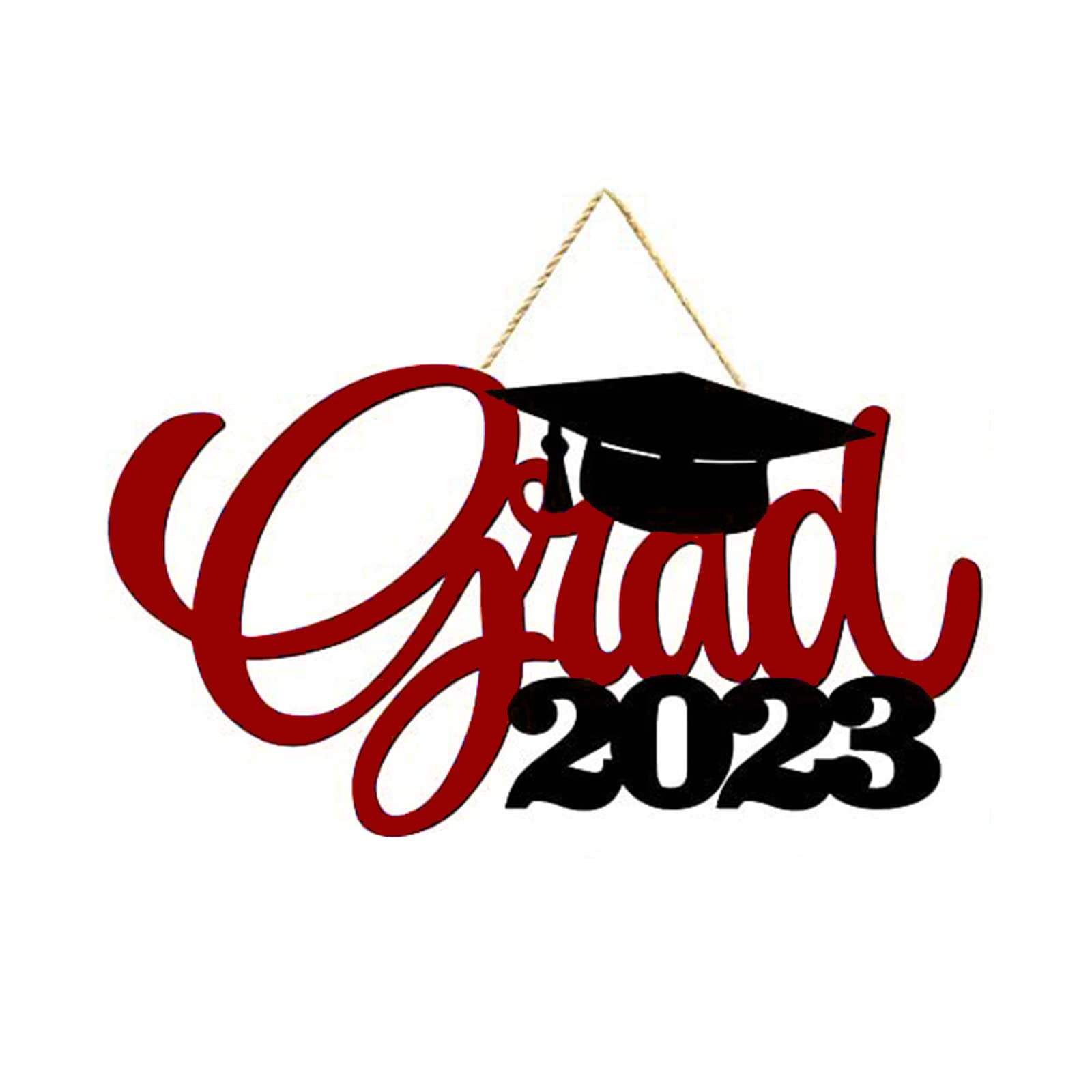 Buxuaaaa 2023 Grad Decorations Wood Sign 2023 Graduation Photo Booth Props Class of 2023 Wood Signs for Senior Graduation Party Party Decorations