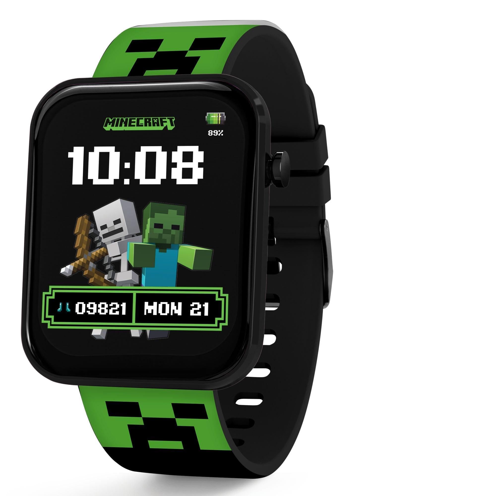 Accutime Minecraft pour enfants bracelet en silicone vert montre connectée MIN4363ARG