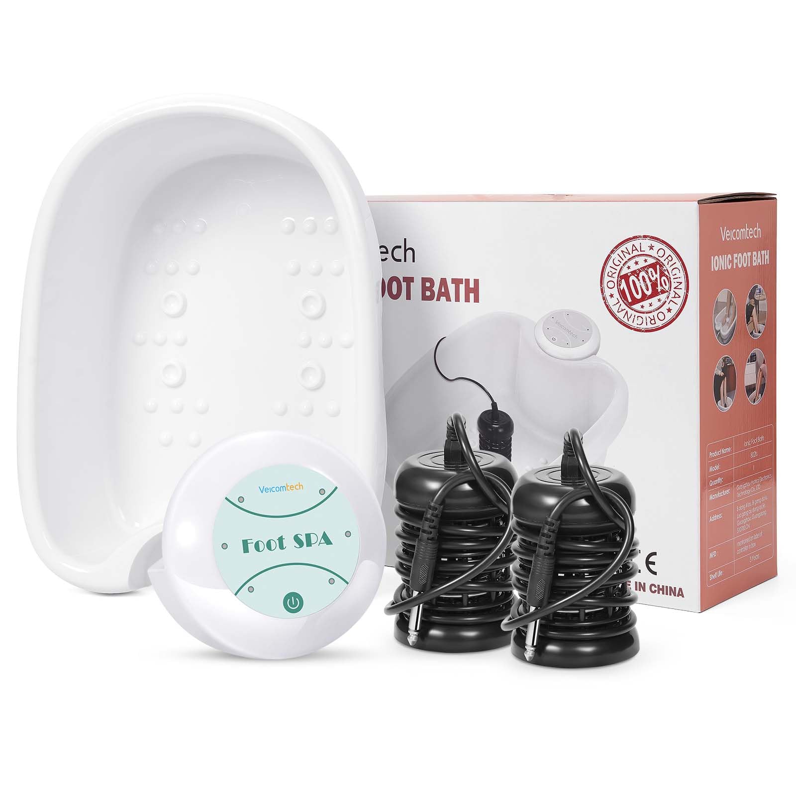 Veicomtech Ionic Foot Bath Detox Machine, Portable Foot Detox Machine for Salon, Ionic Foot Spa with auto 30 mins timer, Ion Foot bath Detox Machine