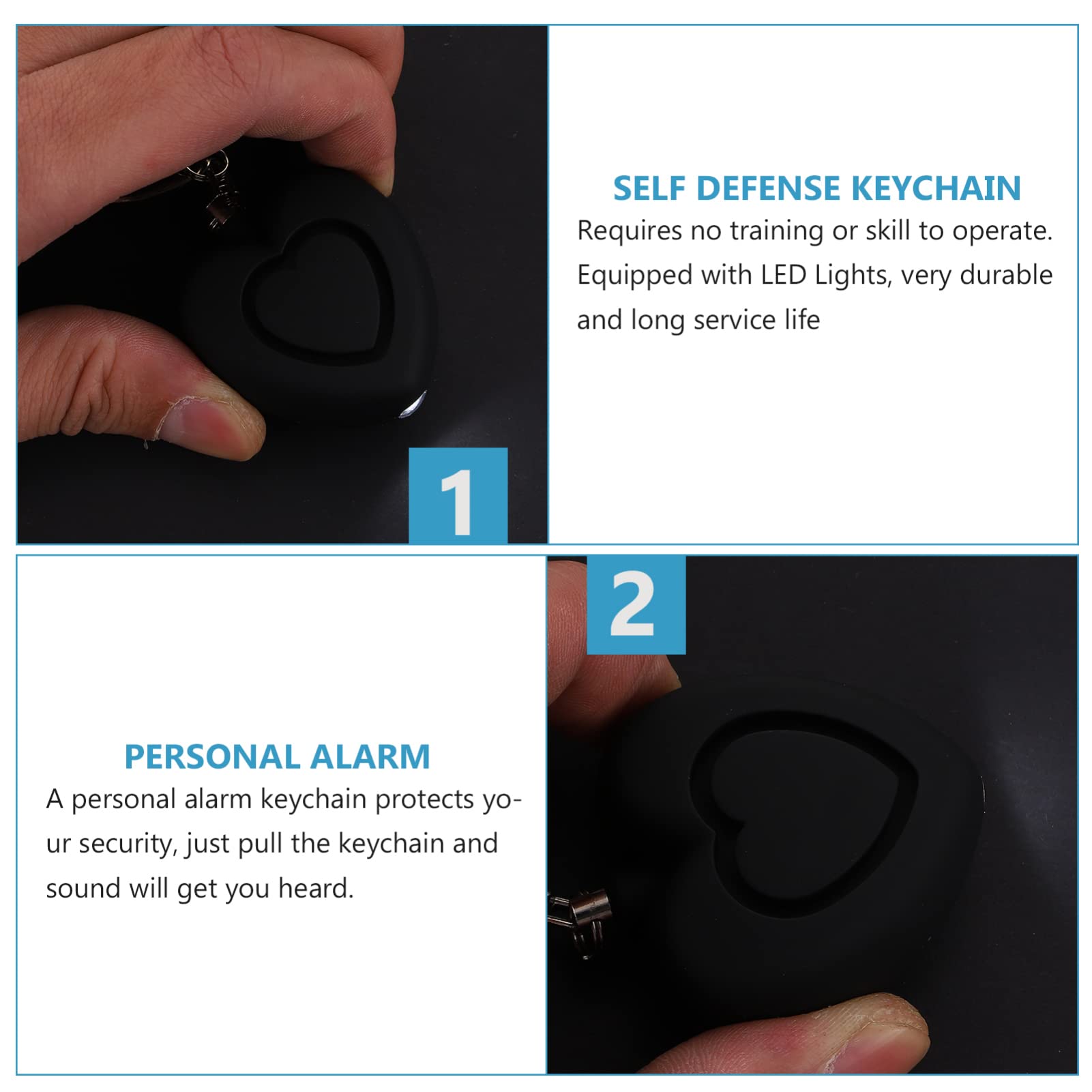 OSALADI 4pezzi Allarme Di Sicurezza Personale Con Luce Led Portatile e Facile Da Usare Per Donne e Anziani Allerta Situazioni Di Emergenza Per Situazioni Critiche e Difesa Personale
