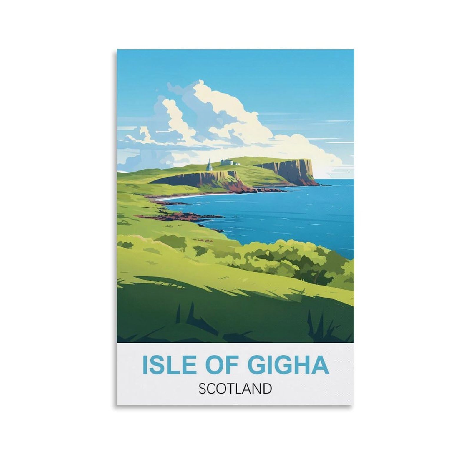 Nprzm A010 Vintage Signs Metal Signs Isle Of Gigha Scotland Tin Signs Vintage Funny Home Kitchen Bar Club Cave Wall Art Decor 30X30cm