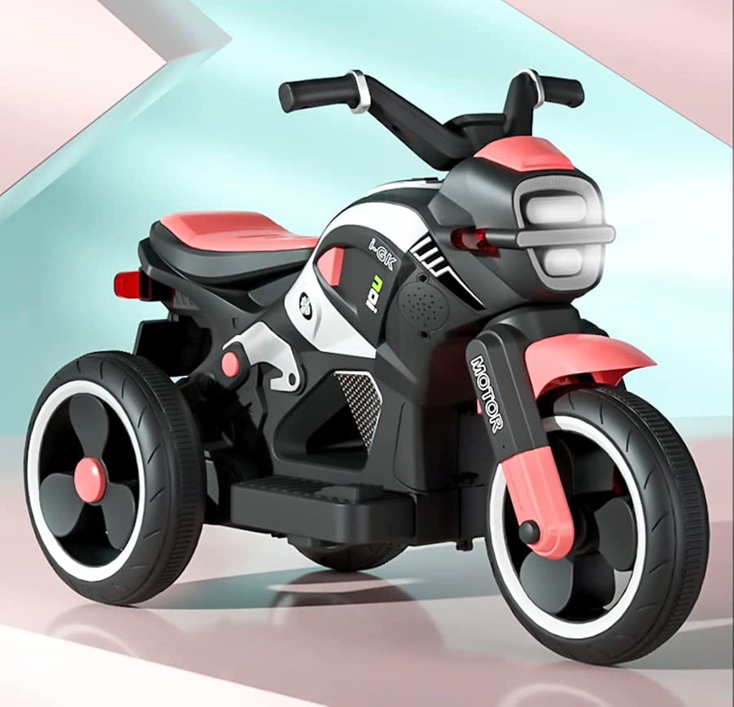 Honelevo Motorcycle New kids Style Sports Motor Bike(with lighting and music) Ride On for Kids unisex model (Pink)