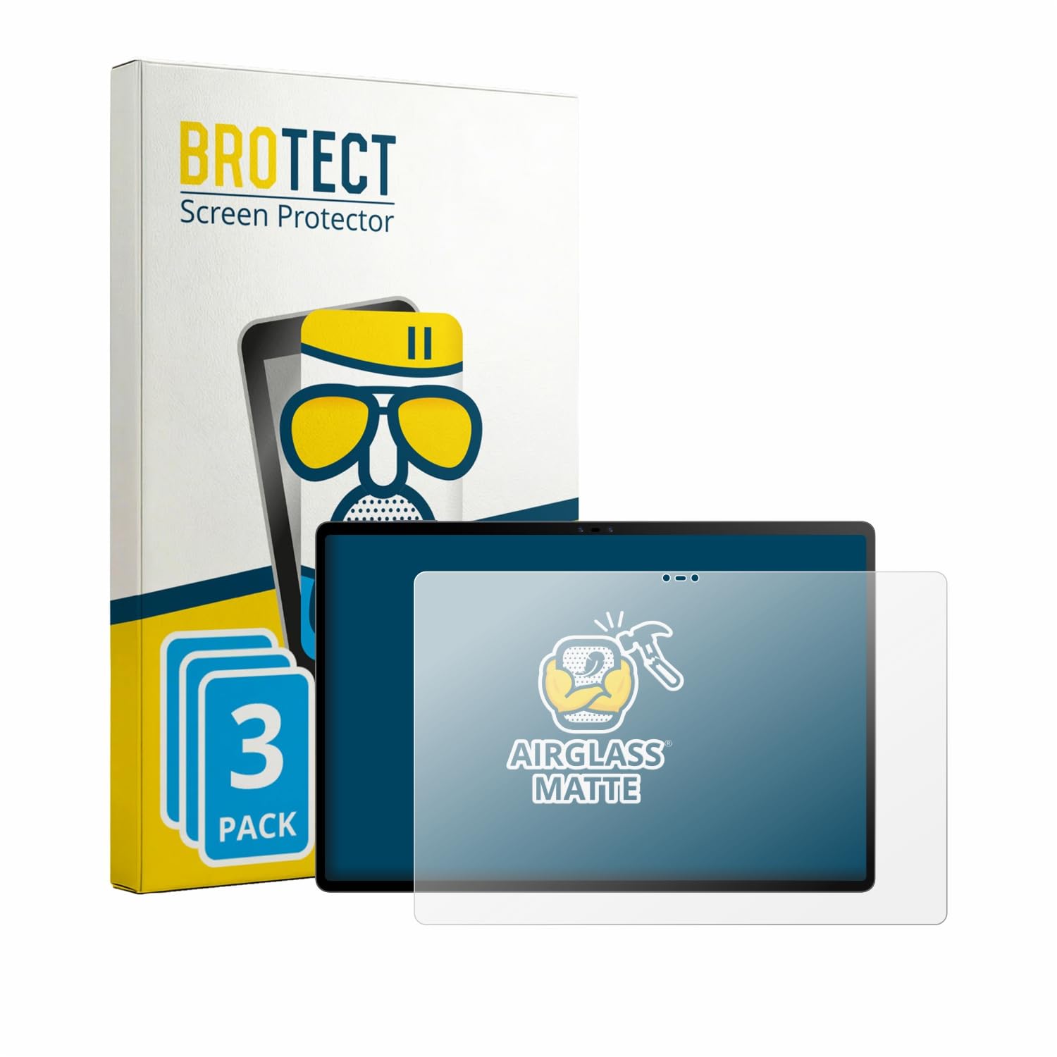 brotect Pellicola Vetro Opaca per Nubia Pad 3D 12.4" (3 Pezzi) Protezione Schermo [Anti-Riflesso, Durezza 9H]