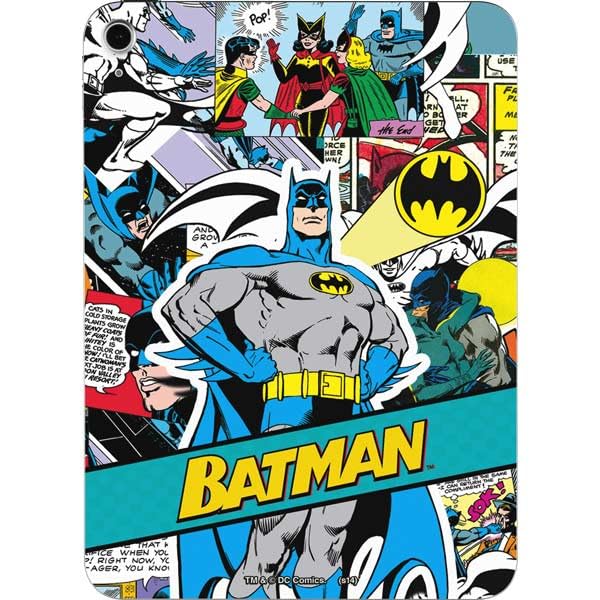 Skinit Decal Tablet Skin Compatible with iPad 11th Gen (2025) - Officially Licensed DC Comics Batman Vintage Pose Collage Art Design