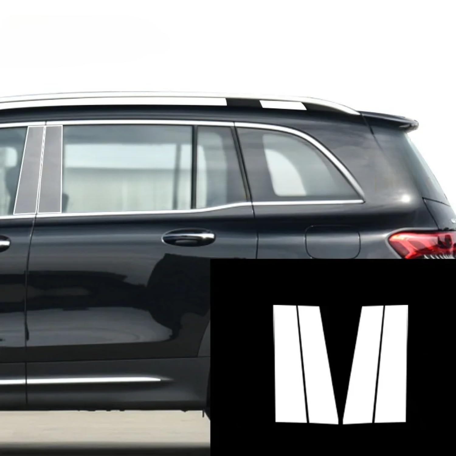 Pellicola protettiva in PPF per carrozzeria auto B C, pellicola protettiva in TPU trasparente, per Mercedes Benz GLB X247 2019-2024 (fibra di carbonio)