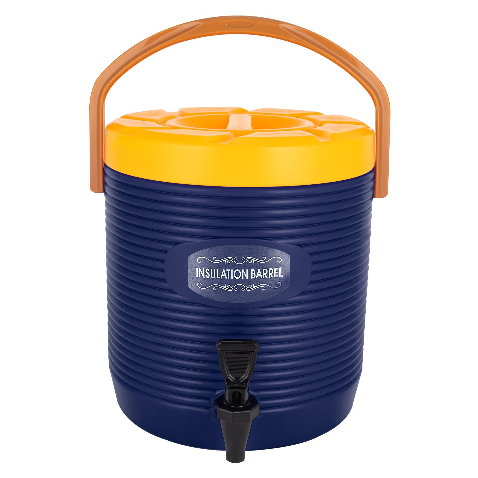 Stainless Steel Insulated Beverage Dispenser, 3.43Gal/13L Hot and Cold Drink Dispenser with Faucet, Thermal Drink Container for Tea, Coffee, Milk, Juice, Party, Catering, Outdoor Use (Blue, 13L)