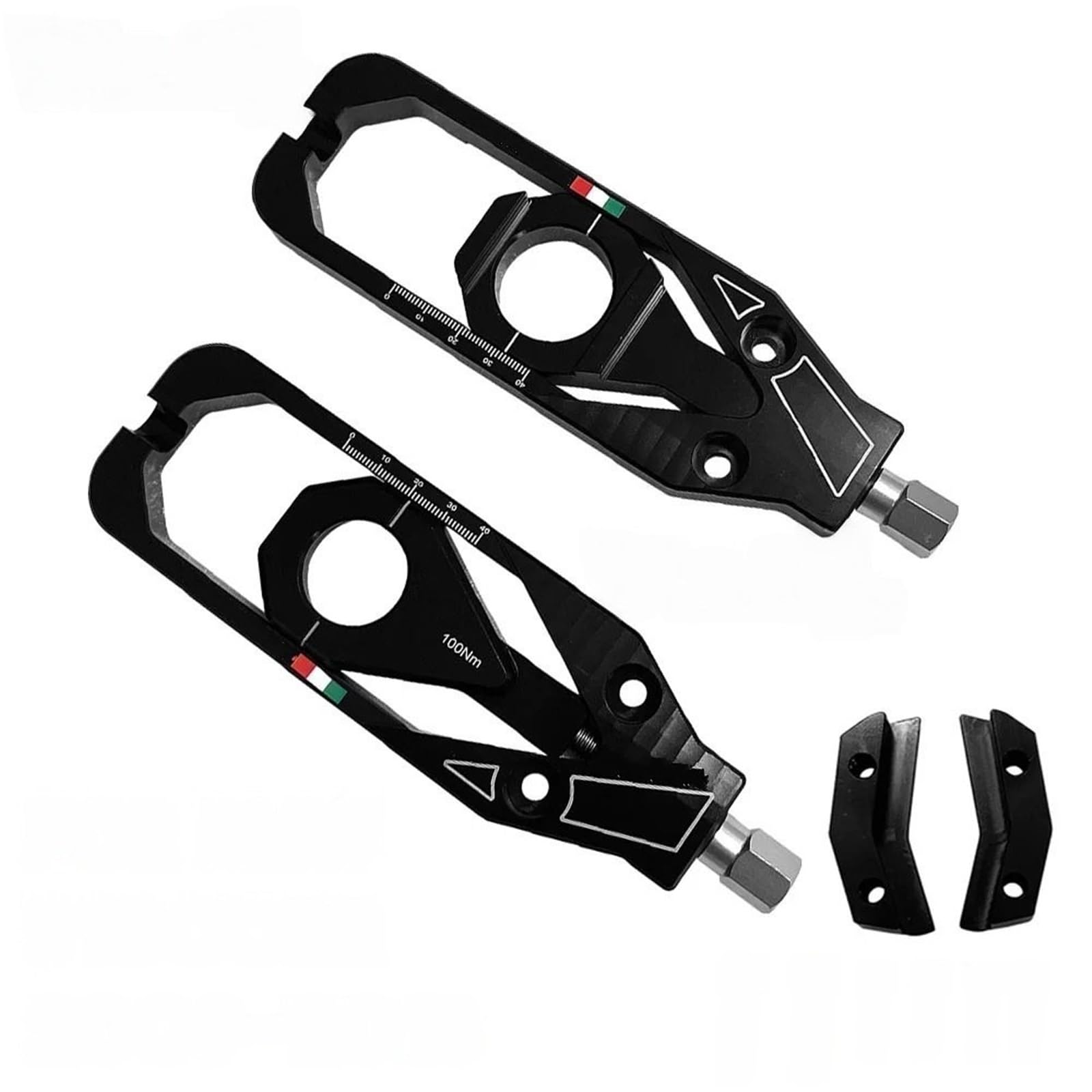 Regulator Napinacza łańcucha Pasuje do BMW S1000RR S1000 RR 2015 2018 2019 2022 bloki osi tylnego koła CNC aluminiowy zestaw regulatora łańcucha(S1000RR 09-18 Black)