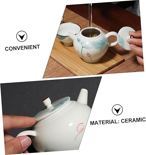 Miniatura 8 de Tetera de loto hecha a mano 5.1 fl oz de cerámica Kung Fu tetera adecuada para oficina en casa
