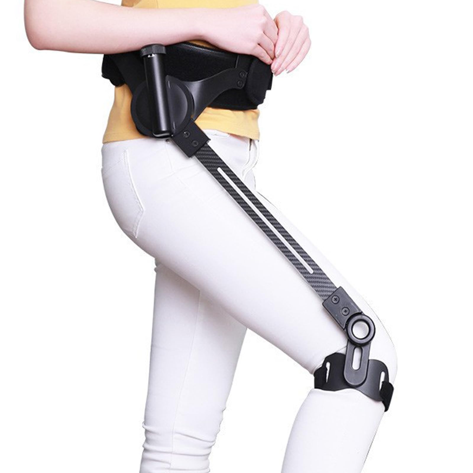 Power Walking Aid for Seniors Adults, Adjustable Lower Limb Assistance Mobility Aid with Leg Lifting, Ergonomic Lightweight Stand Up Support for Daily Activities &amp; Enhanced Stability Right M