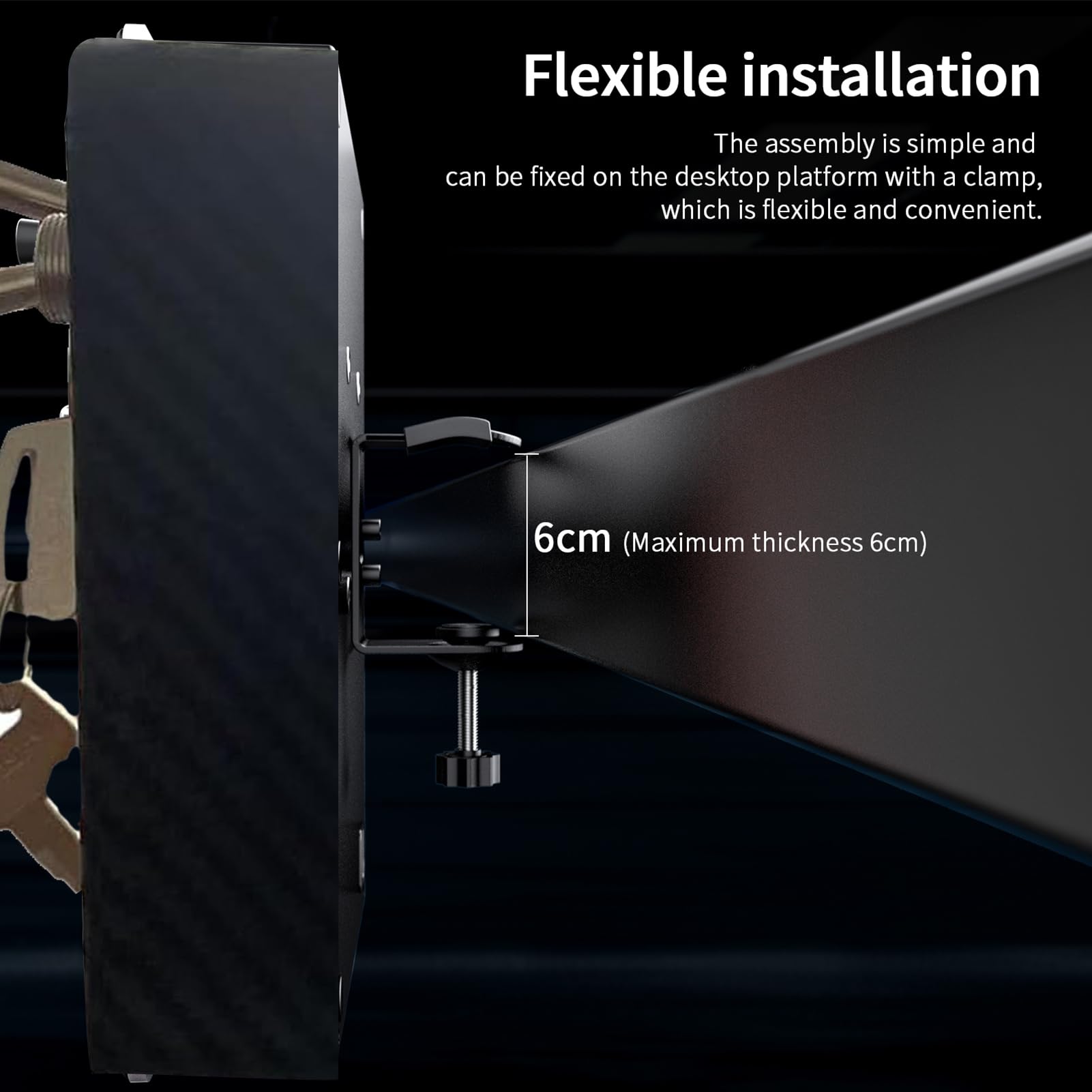 Benshuuk Simulator American Truck Button Box für G27/G29/G920/G923 mit Mikrofon PTT PC 16 anpassbare Taste Zentrale Steuerbox ATS ETS2 für MOZA R3 R5 R9 R12 Basis Black