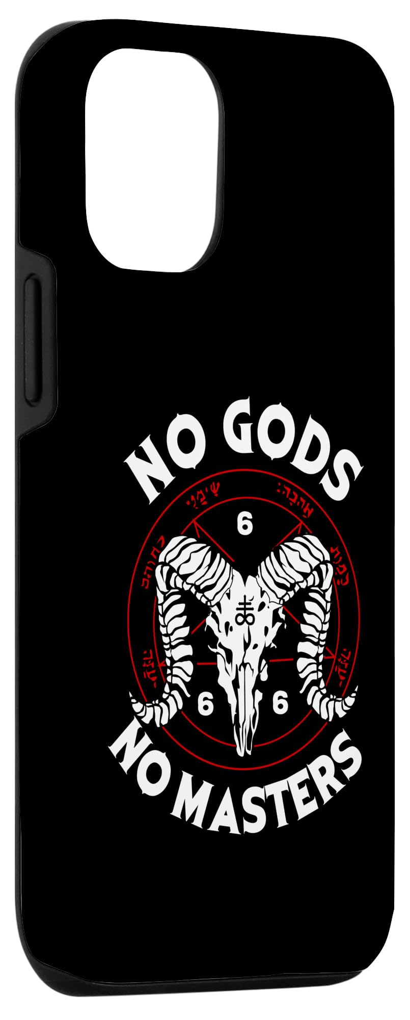 iPhone 15 No Gods No Masters Satanic Baphomet Case - Image 3