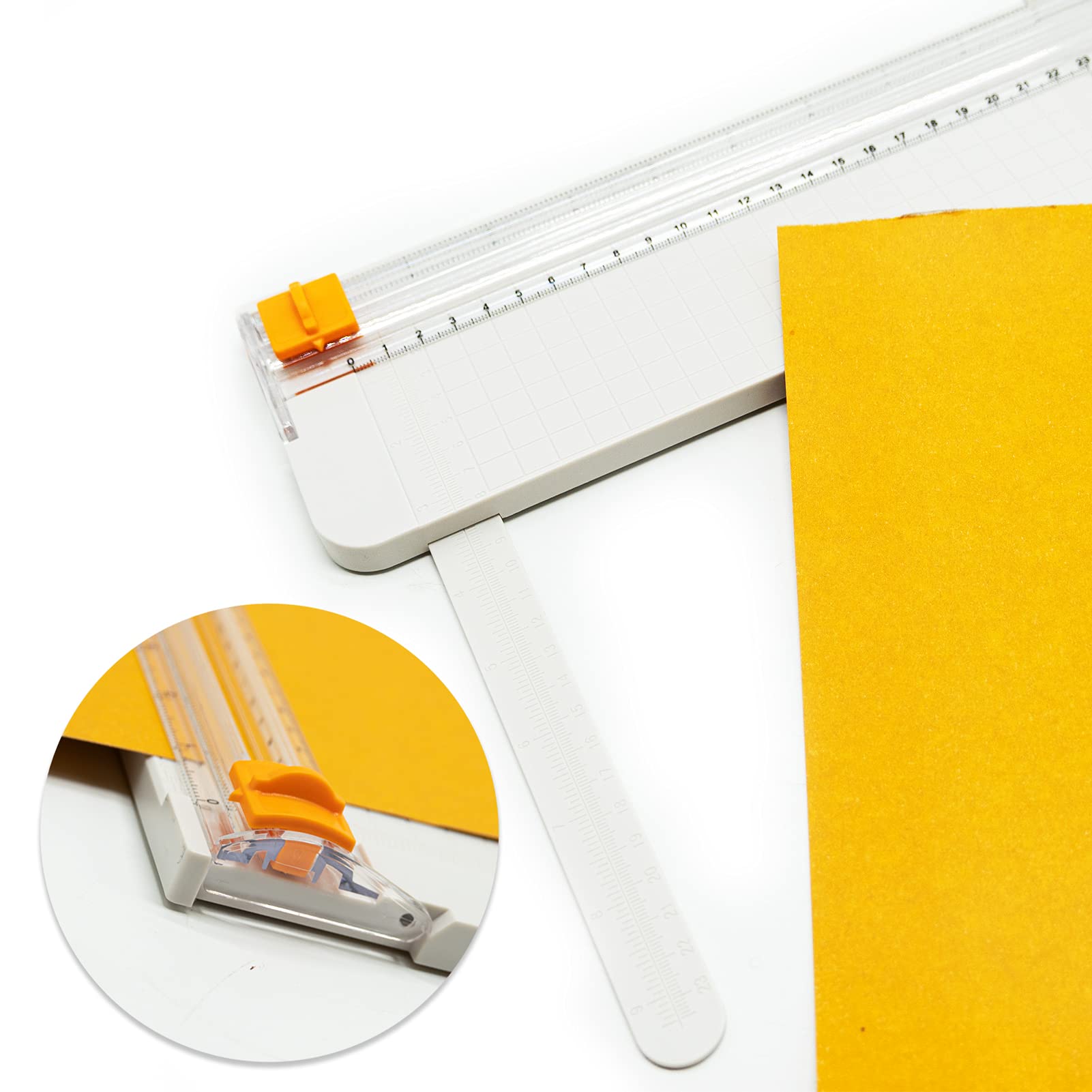 Massicot Manuel Compact A4 Avec Arrondisseur Coins Et Perforateur – Coupe Papier, Cartes, Vinyle, Max 8 Feuilles