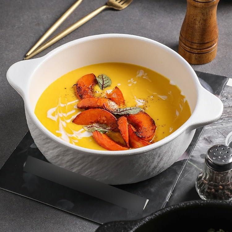 Piatti Cena Ciotola for zuppa in ceramica Ristorante Cucina Servizio Piatto Ciotola da portata Forniture Per Feste(B)