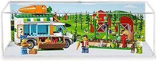 Acrylic Display Case for Lego City Farmers Market Van 60345 Model - Dustproof Anti-UV Storage Box - Ideal for Collectors